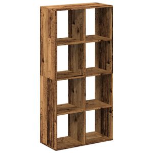 vidaXL Romdeler bokhylle gammel tre 69,5x29x137,5 cm konstruert tre