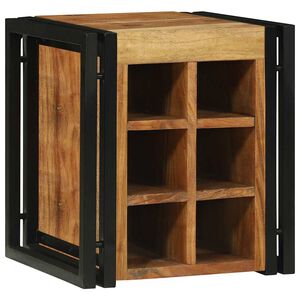 vidaXL Vinhylle Brun og svart 35 x 35 x 39 cm Solid akasietre