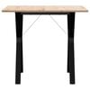 vidaXL Spisebord Y-ramme 80x80x75 cm heltre furu og st&aring;l