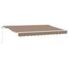vidaXL Uttrekkbar markise Gr&aring;brun 350 x 250 cm Polyester og aluminium