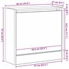 vidaXL Sko Skap med hylle Artisan Eik 60 x 21 x 57 cm Konstruert tre