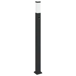 vidaXL Pullertlampe med sensor 110 cm svart IP44