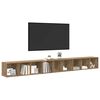vidaXL TV-benksett 3 pcs Artisan Eik 37 x 35 x 107 cm Konstruert tre