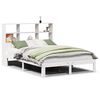 vidaXL Seng med bokhylle uten madrass hvit 160x200 cm heltre furu