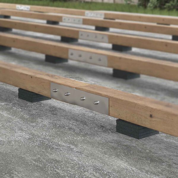 vidaXL Gummigranulat uteplasspad Svart 9 x 9 x 1 cm Gummi