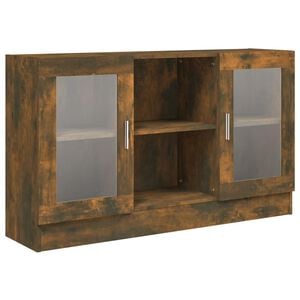 vidaXL Vitrineskap r&oslash;kt eik 120x30,5x70 cm konstruert tre