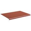 vidaXL Erstatningsduk for markise oransje og brun 500x350 cm polyester
