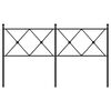 vidaXL Utskiftbar sengegavl i metall svart 160 cm