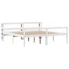 vidaXL Seniorseng med hodegavl hvit 180x200 cm heltre furu