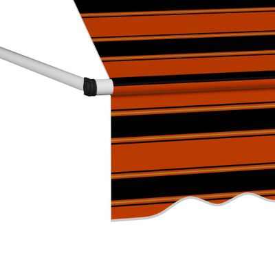 vidaXL Manuell uttrekkbar markise 100 cm oransje og brun