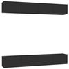 vidaXL TV-benk 4 stk svart 100x30x30 cm konstruert tre