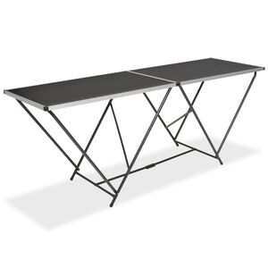 vidaXL Foldbart tapetbord MDF og aluminium 200x60x78 cm