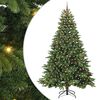 vidaXL Kunstig juletre med 300 LED med stativ grønn 240 cm PE og PVC