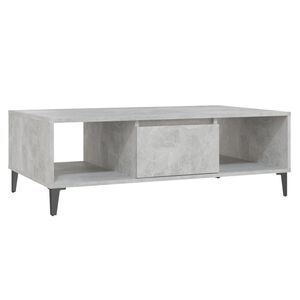 vidaXL Salongbord betonggr&aring; 103,5x60x35 cm konstruert tre