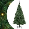 vidaXL Kunstig juletre med 300 LED gr&oslash;nn 210 cm PVC og St&aring;l og Plast