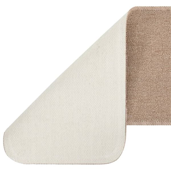vidaXL Sklisikre trappematter 15 stk 75x20 cm beige rektangul&aelig;r