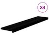 vidaXL Trappetrinn 4 stk brunsvart 120x30x2 cm heltre eik