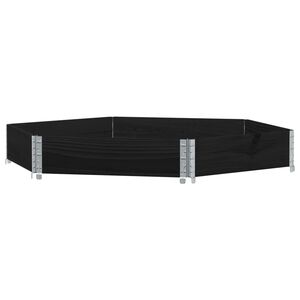 vidaXL H&oslash;ybed sekskantet svart 160x160 cm heltre furu