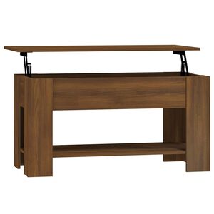 vidaXL Salongbord brun eik 101x49x52 cm konstruert tre