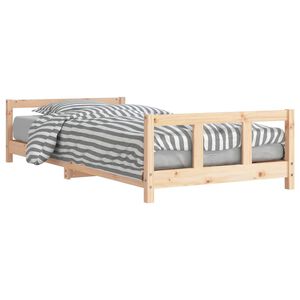vidaXL Barnesengeramme 90x200 cm heltre furu