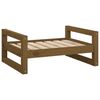vidaXL Hundeseng honningbrun 65,5x50,5x28 cm heltre furu