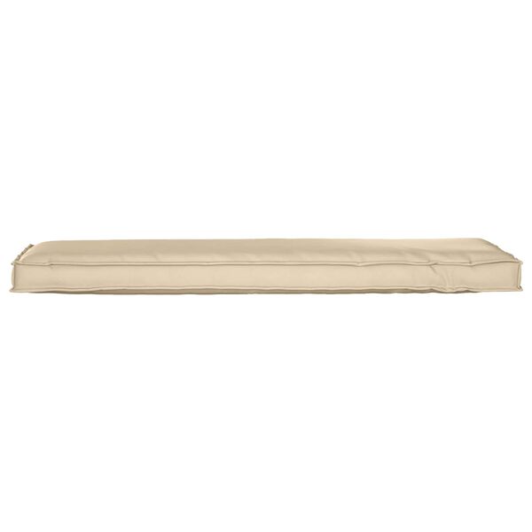 vidaXL Pallepute for benk Beige 140 x 40 x 8 cm Oxford-stoff