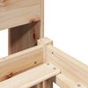 vidaXL Seng med bokhylle uten madrass 100x200 cm heltre furu