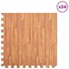 vidaXL Puslespill Treningsmatter 24 pcs Brun 8,64 ㎡ EVA Skum