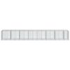 vidaXL Gabionkurv med deksel 750x100x100 cm galvanisert jern