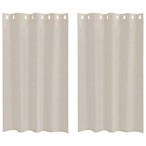 vidaXL Voile Gardin 2 stk. sand 175 x 140 cm Polyester