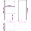vidaXL Hengende skap Gr&aring; Sonoma 40 x 29,5 x 80 cm Konstruert tre