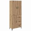 vidaXL H&oslash;yskap Artisan Eik 69,5 x 34 x 180 cm Konstruert tre