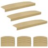 vidaXL Trappematter 15 stk. 56 x 17 x 3 cm Beige Polyester halvrund