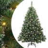 vidaXL Kunstig juletre med 150 LED med stativ gr&oslash;nn 120 cm PE og PVC