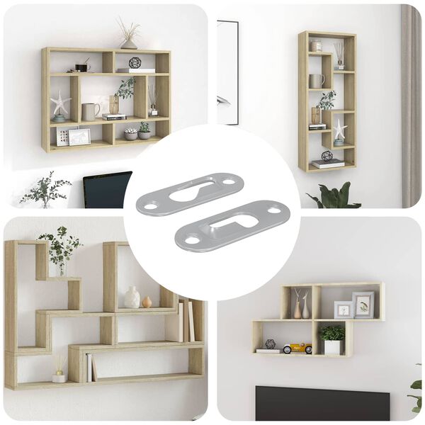 vidaXL Hullsikring 2 pcs s&oslash;lv 45 x 16 x 3.5 mm Jern