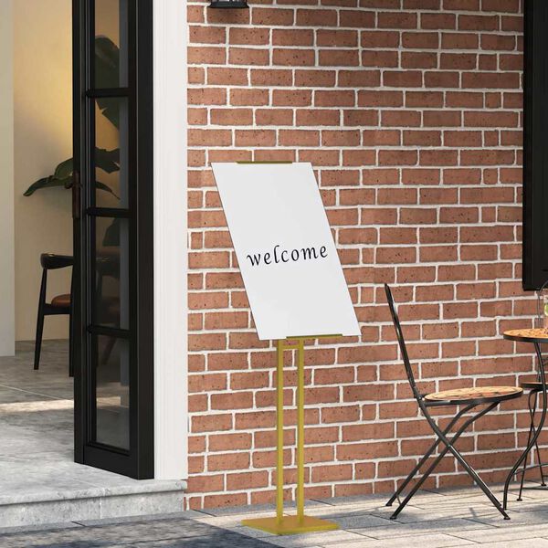 vidaXL Messe Utstillinger Gull 26,5 x 26,5 x 127 cm St&aring;l