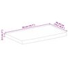 vidaXL Bordplate 50x40x2,5 cm naturlig kant heltre mango
