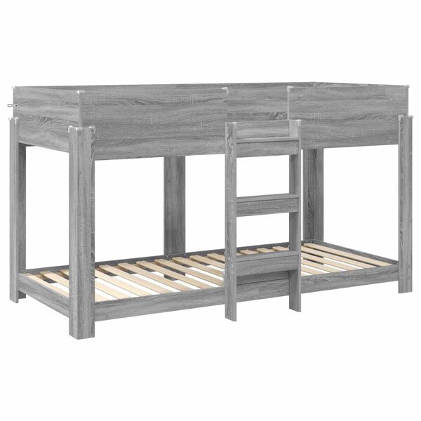 vidaXL K&oslash;yeseng for Barn Gr&aring; Sonoma 100 x 190 cm Konstruert tre