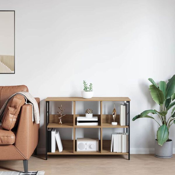 vidaXL Bokhylle Artisan Eik 102 x 32 x 72,5 cm Konstruert tre