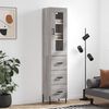 vidaXL Highboard grå sonoma 34,5x34x180 cm konstruert tre