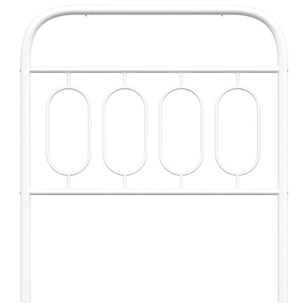 vidaXL Utskiftbar sengegavl i metall hvit 90 cm