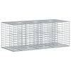 vidaXL Gabion hevet seng 140 x 60 x 55 cm Galvanisert st&aring;l S&oslash;lv