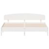 vidaXL Sengeramme med madrass hvit 200x200 cm heltre furu