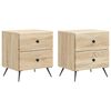 vidaXL Nattbordskap 2 stk. Sonoma eik 43 x 34,5 x 47,5 cm
