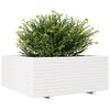 vidaXL Plantekasse hvit 110x110x49,5 cm heltre furu
