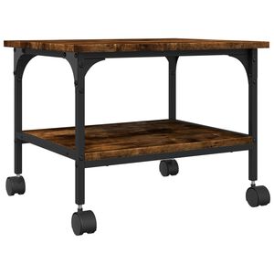 vidaXL Skriverbord 2 hyller r&oslash;kt eik 50x40x38 cm konstruert tre