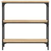 vidaXL Konsollbord Sonoma eik 75x22,5x75 cm konstruert tre