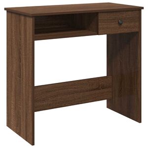 vidaXL Skrivebord brun eik 80x40x75 cm konstruert tre