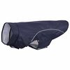 vidaXL Hunde regnfrakk med refleksstrimler polyester marinebl&aring; XL