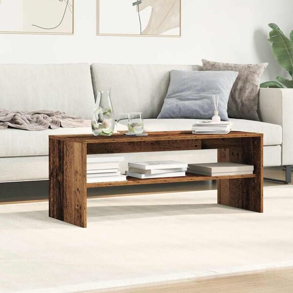 vidaXL TV-benk gammelt tre 100x40x40 cm konstruert tre